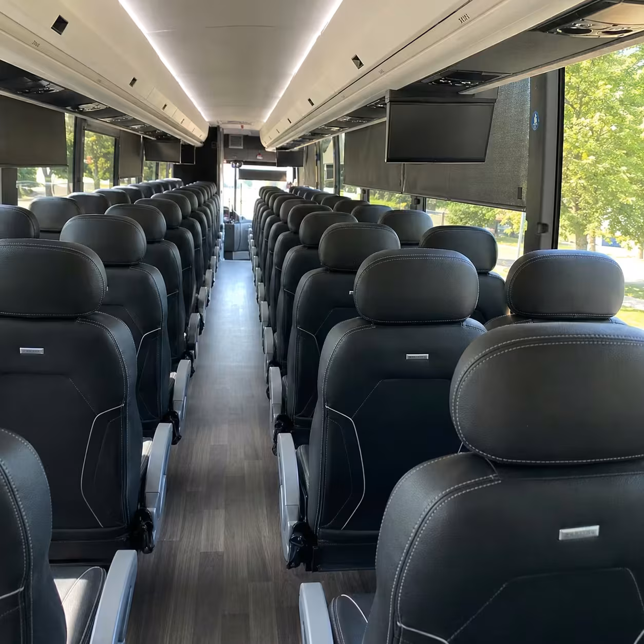 56 passenger charter bus interior