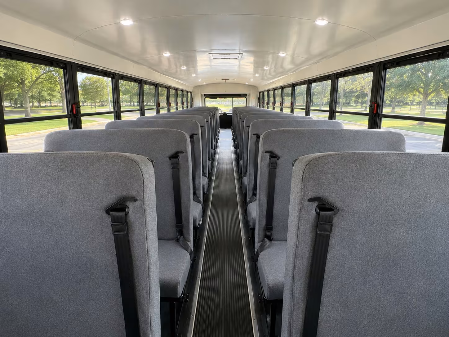 school bus inside